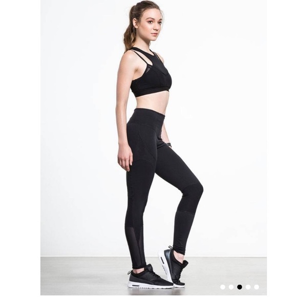 Free People Pants - Free People high waisted mesh yoga pants NWT